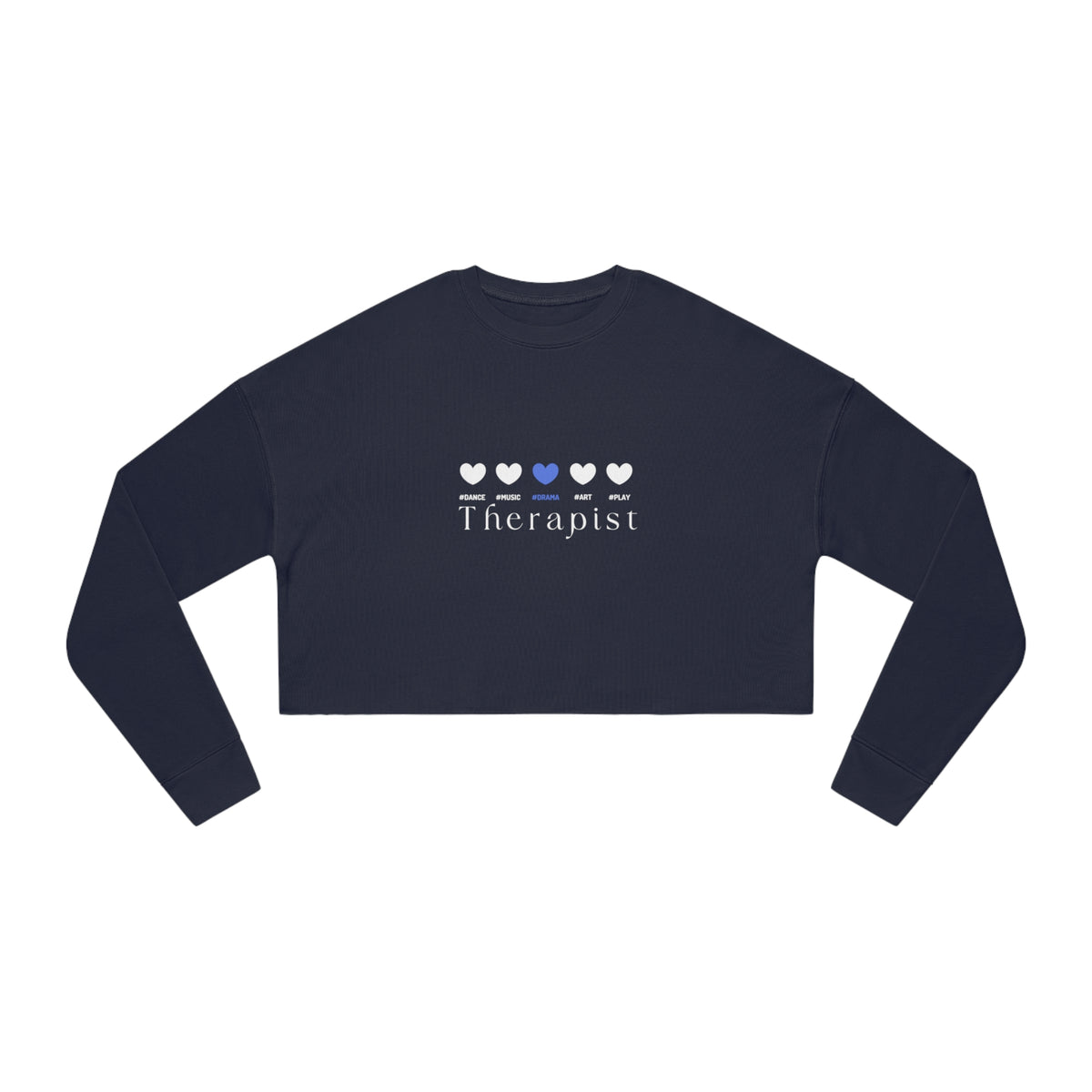 5 hearts - drama  - blue - Cropped Sweatshirt