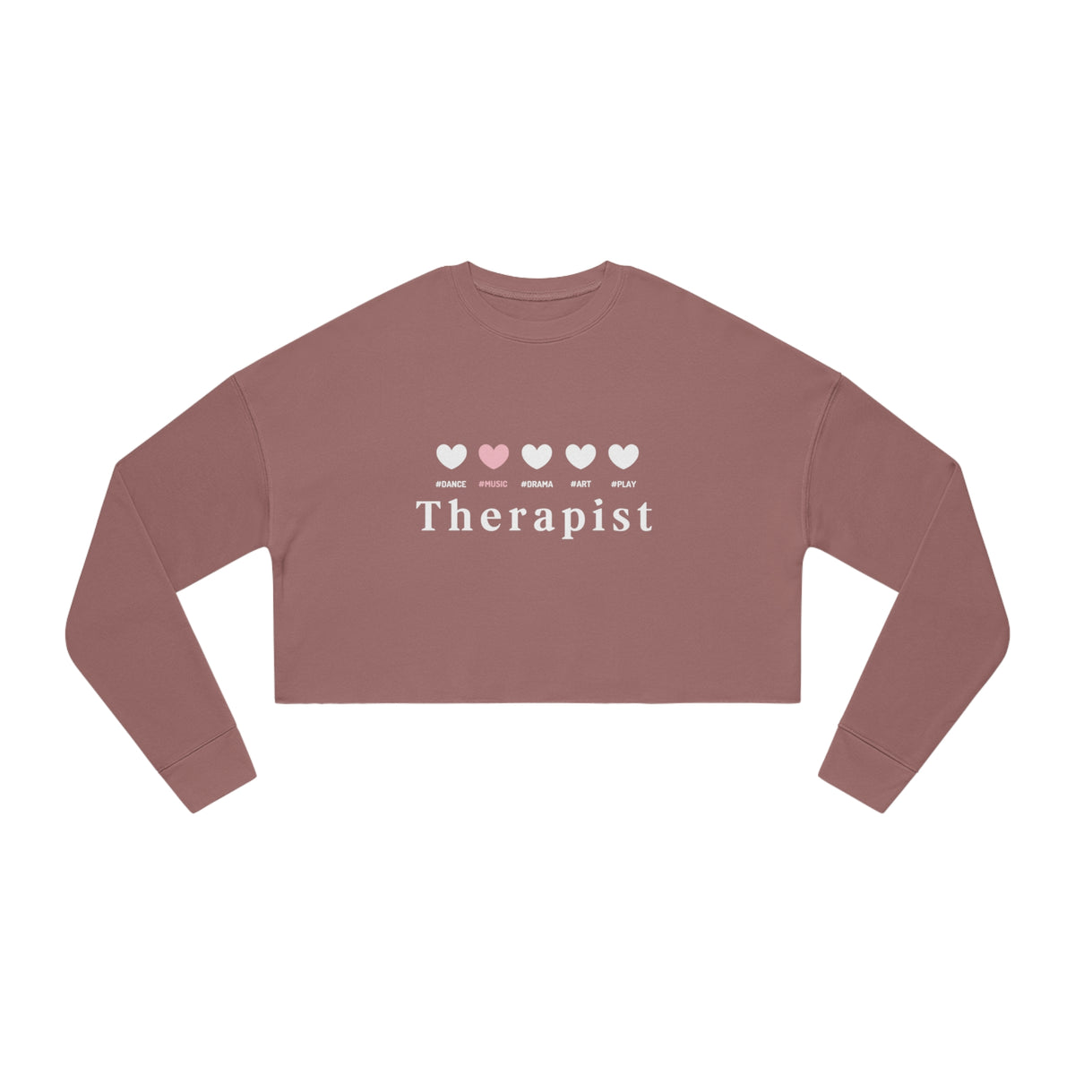5 hearts Music - pink - Cropped Sweatshirt